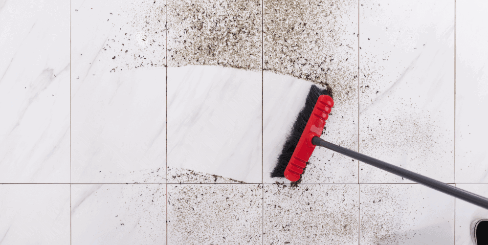 Soft-Bristled Broom : How to Clean Interlocking Garage Floor Tiles
