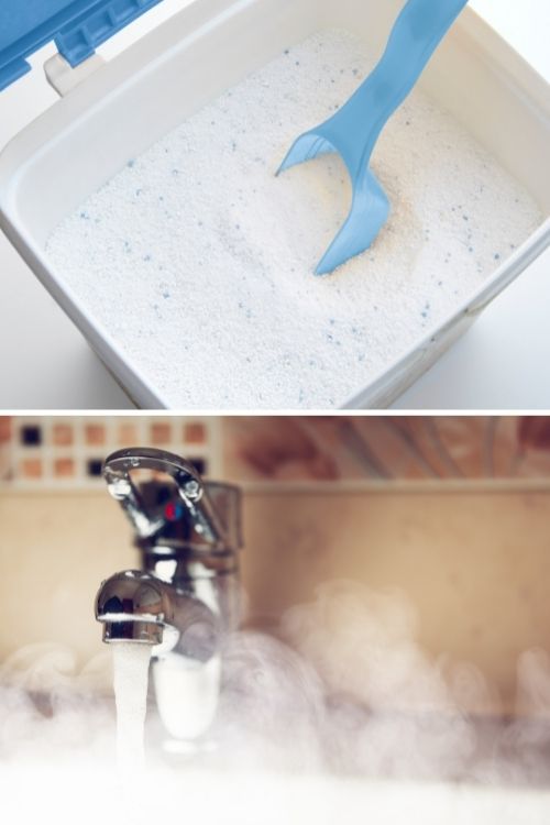 hot water & mix dishwashing detergent