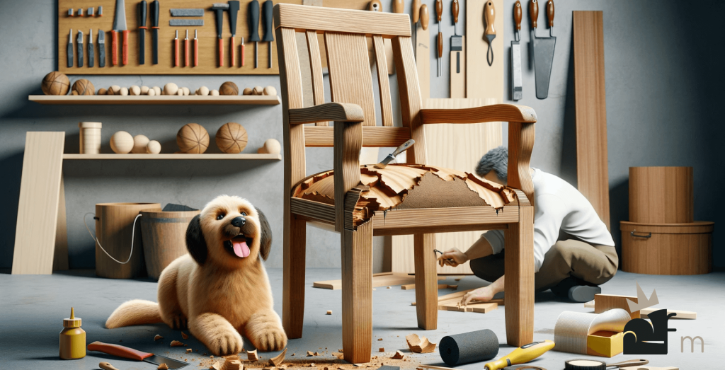 How to Repair Wood Furniture Chewed by a Dog