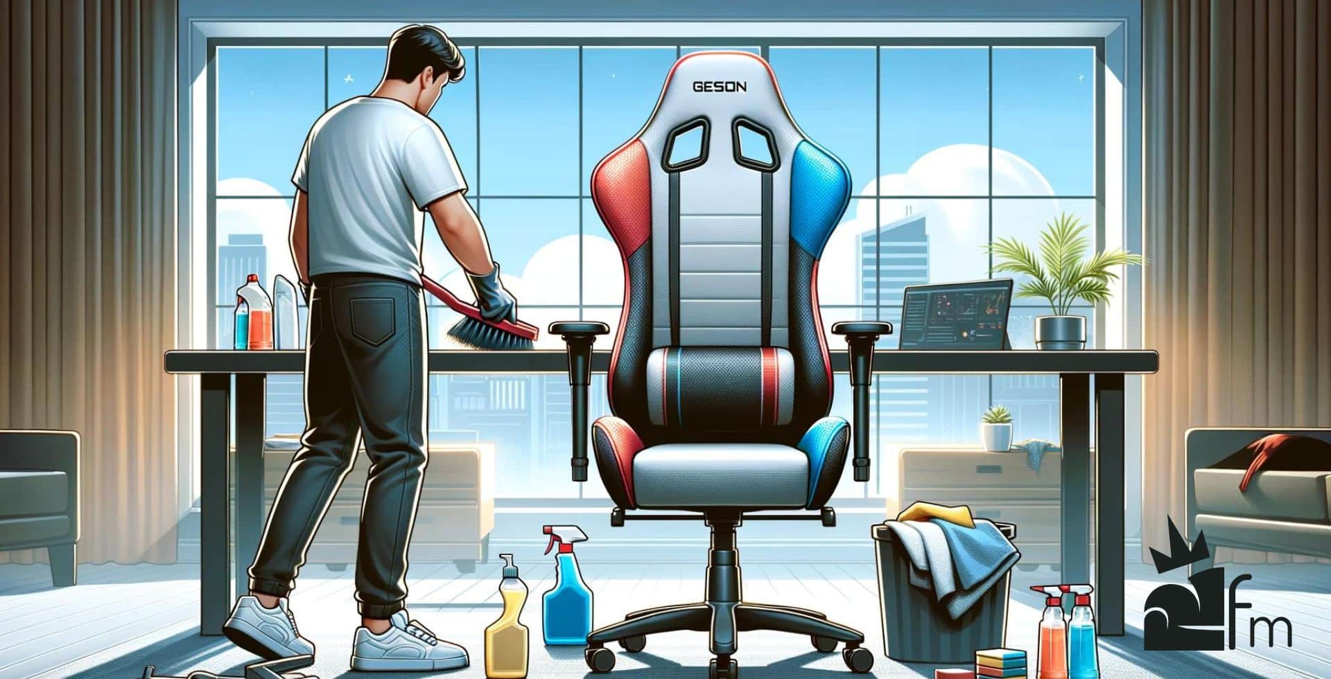 how to clean a fabric gaming chair