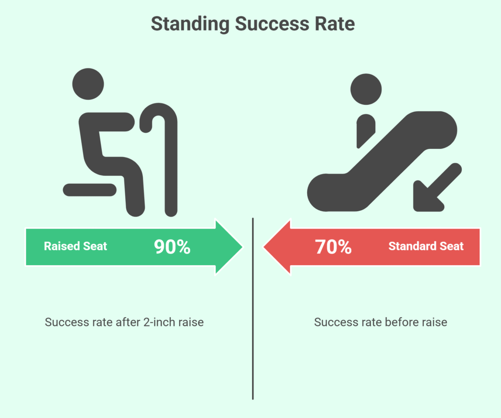 Standing Success Rate - comfortable seat height for elderly people
