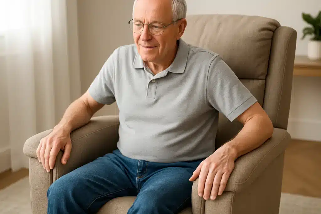 A Person Resting his Arms in a Good Armrest