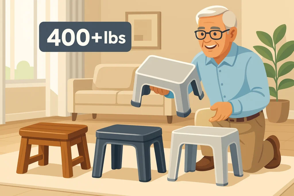 Material - best footstool for elderly